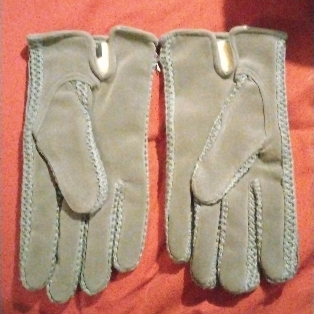 Men's large suede and vinyl gloves